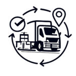 frotas de transporte e log&iacute;stica &iacute;cone